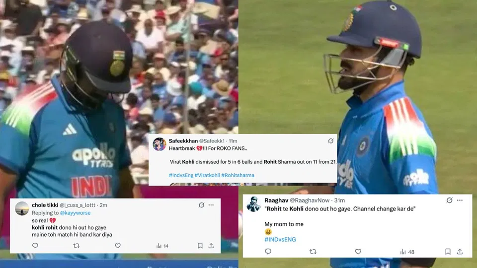 "Let's Laugh": Fans Left Frustrated After Rohit Sharma And Virat Kohli’s Early Dismissals vs England